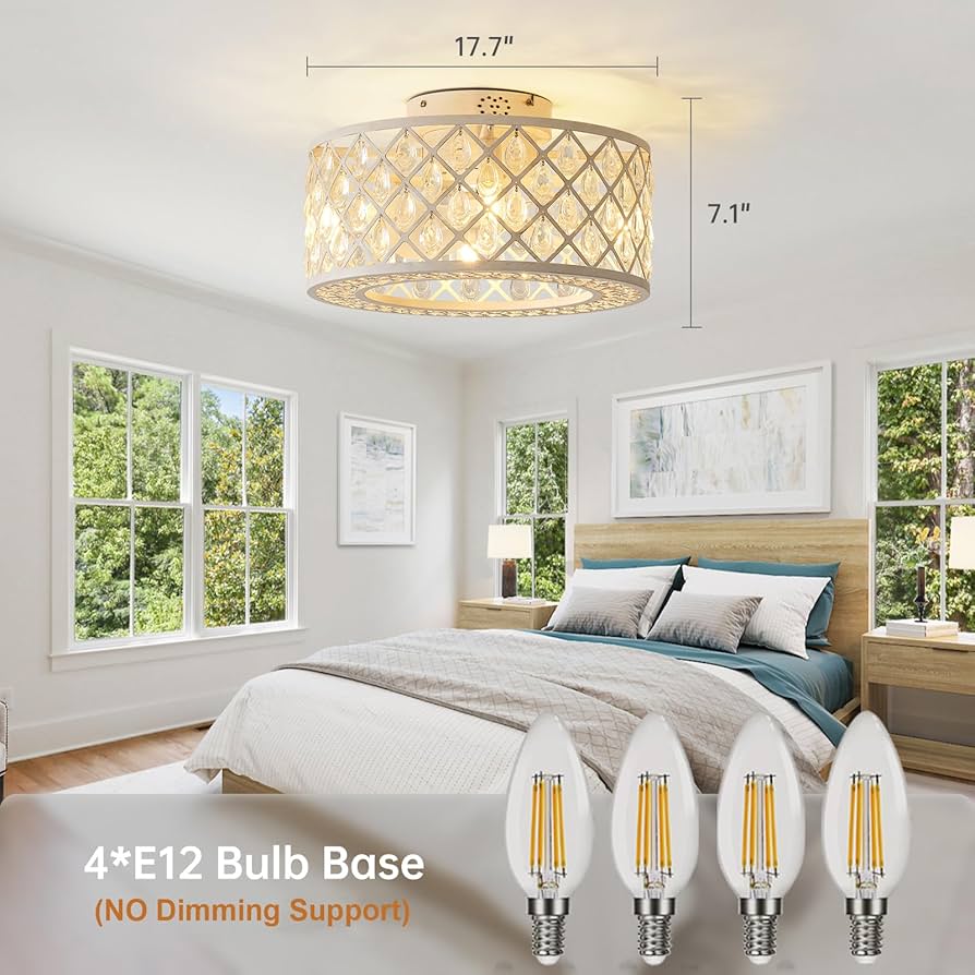 Yupiteru - kzzzk☆ 18 Inch Caged Ceiling Fans with Lights, Low Profile Ceiling